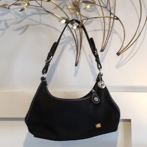 The Sak Black Shoulder Bag with Gold Accents